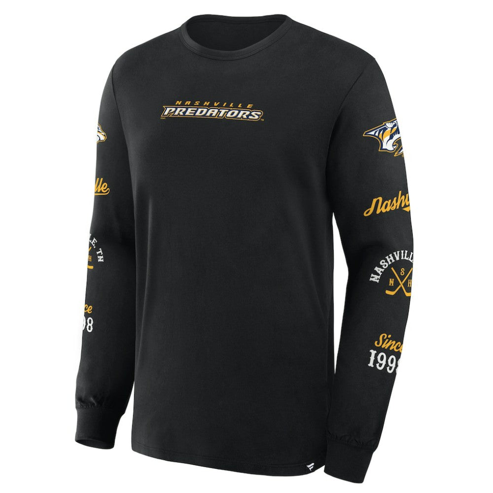 Nashville Predators - Fanatics Boxed In Legacy Long Sleeve T-Shirt Black