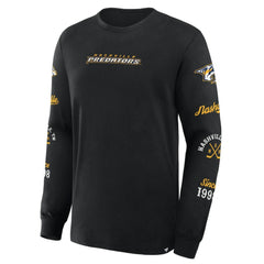 Nashville Predators - Fanatics Boxed In Legacy Long Sleeve T-Shirt Black