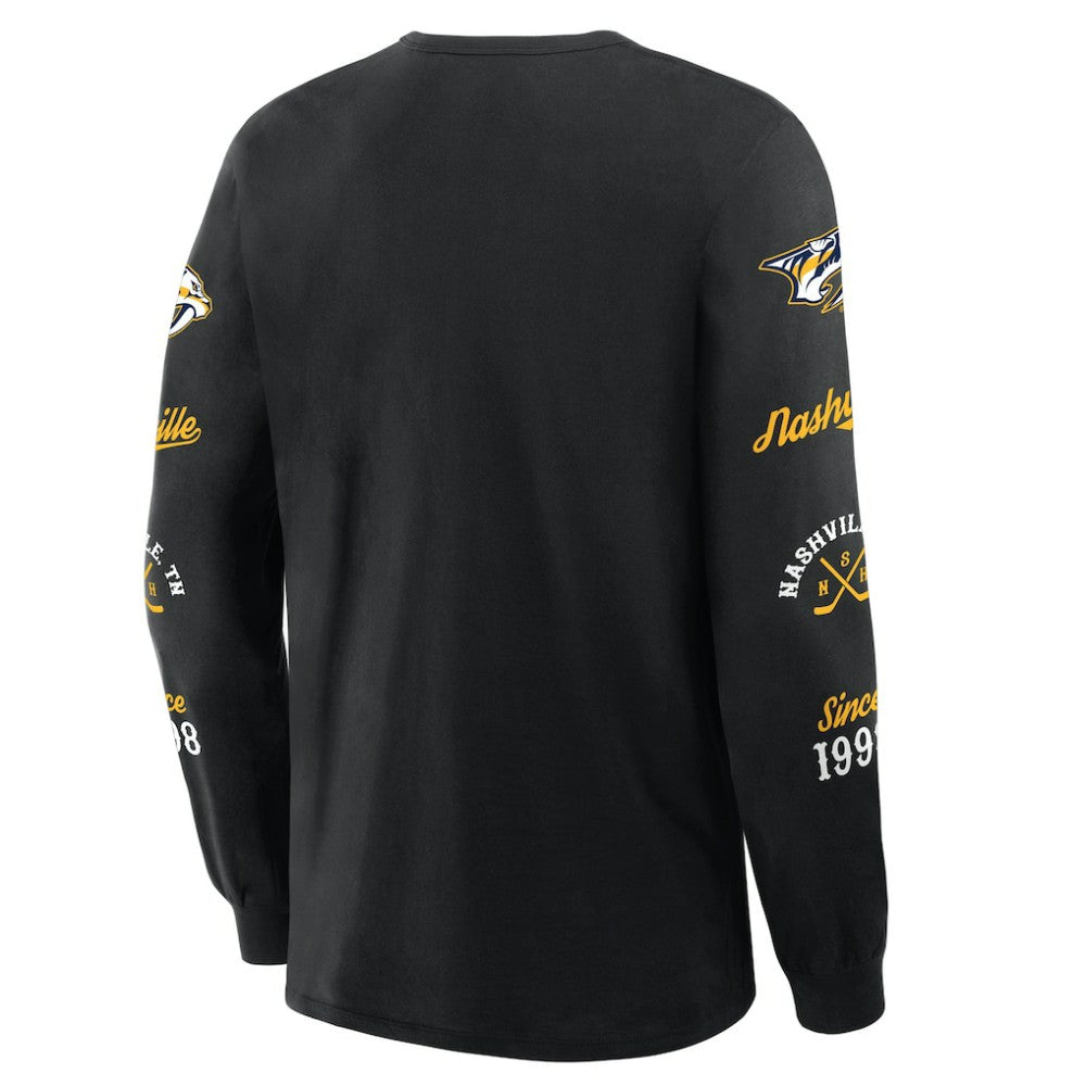 Nashville Predators - Fanatics Boxed In Legacy Long Sleeve T-Shirt Black