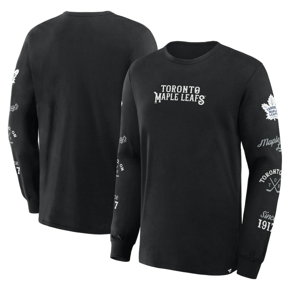 Toronto Maple Leafs - Fanatics Boxed In Legacy Long Sleeve T-Shirt Black