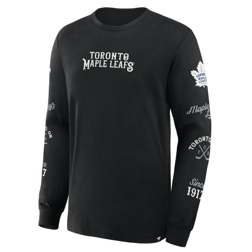 Toronto Maple Leafs - Fanatics Boxed In Legacy Long Sleeve T-Shirt Black