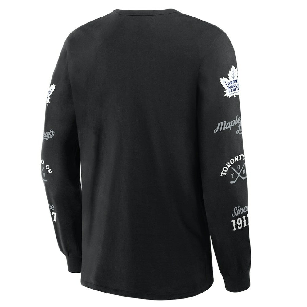 Toronto Maple Leafs - Fanatics Boxed In Legacy Long Sleeve T-Shirt Black