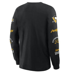 Pittsburgh Penguins Fanatics Boxed In Legacy Long Sleeve T-Shirt Black