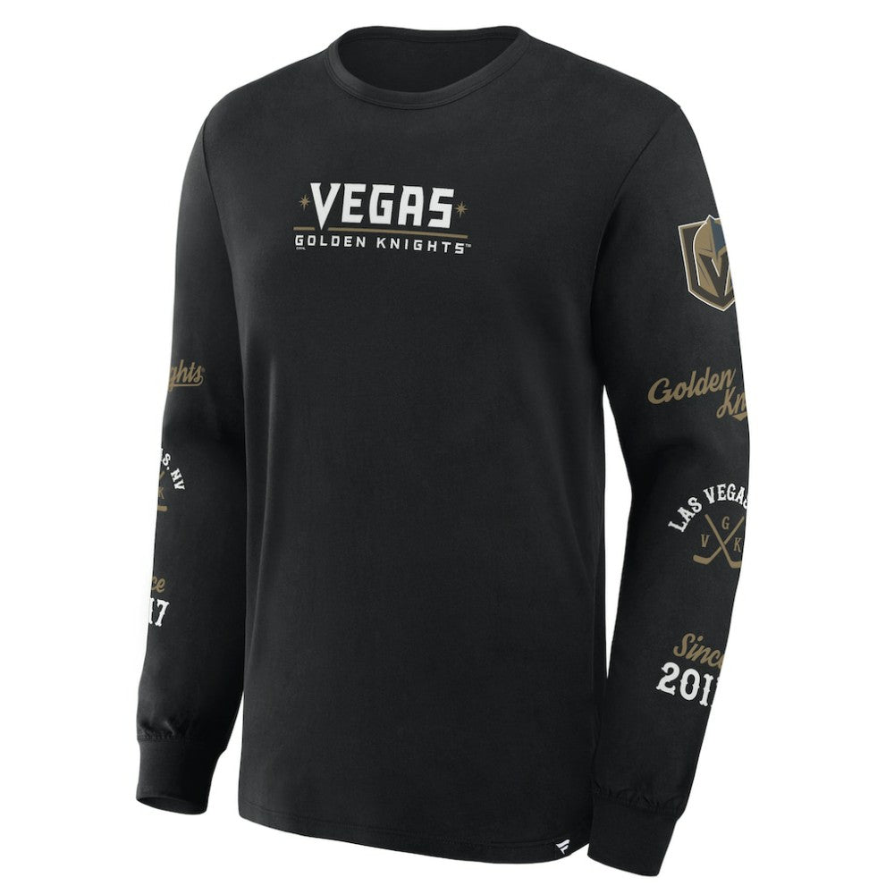 Vegas Golden Knights Fanatics Boxed In Legacy Long Sleeve T-Shirt Black
