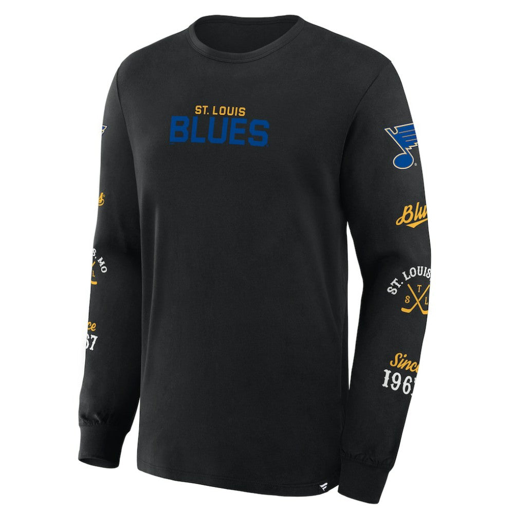 St. Louis Blues - Fanatics Boxed In Legacy Long Sleeve T-Shirt Black