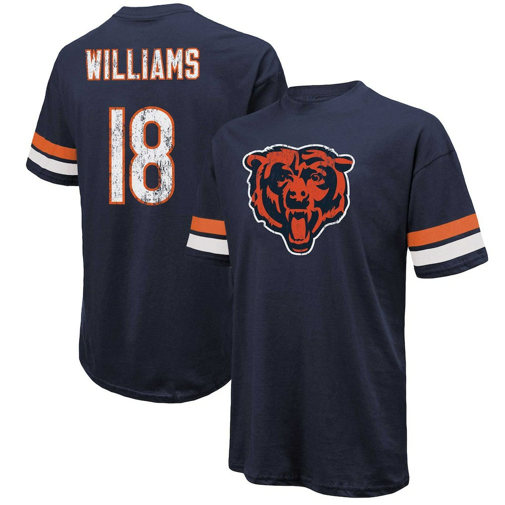 Caleb Williams Chicago Bears Majestic Threads Name & Number Oversize Fit T-Shirt Navy - NFL