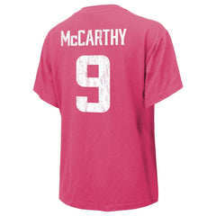 J.J. McCarthy Minnesota Vikings Majestic Threads Women's Name & Number T-Shirt Pink - NFL