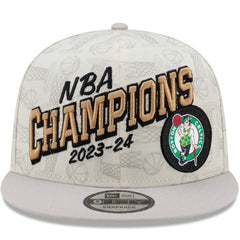 New Era - Boston Celtics 2024 NBA Finals Champions Locker Room 9FIFTY Snapback Hat - Cream