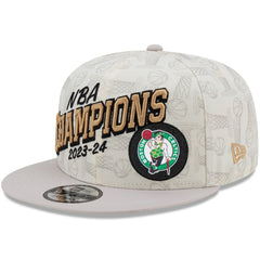 New Era - Boston Celtics 2024 NBA Finals Champions Locker Room 9FIFTY Snapback Hat - Cream
