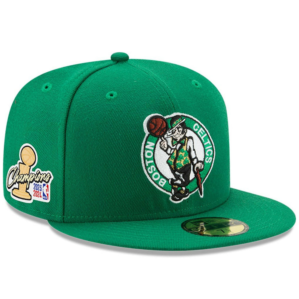 New Era - Boston Celtics 2024 NBA Finals Champions Side Patch 59FIFTY Fitted Hat - Kelly Green