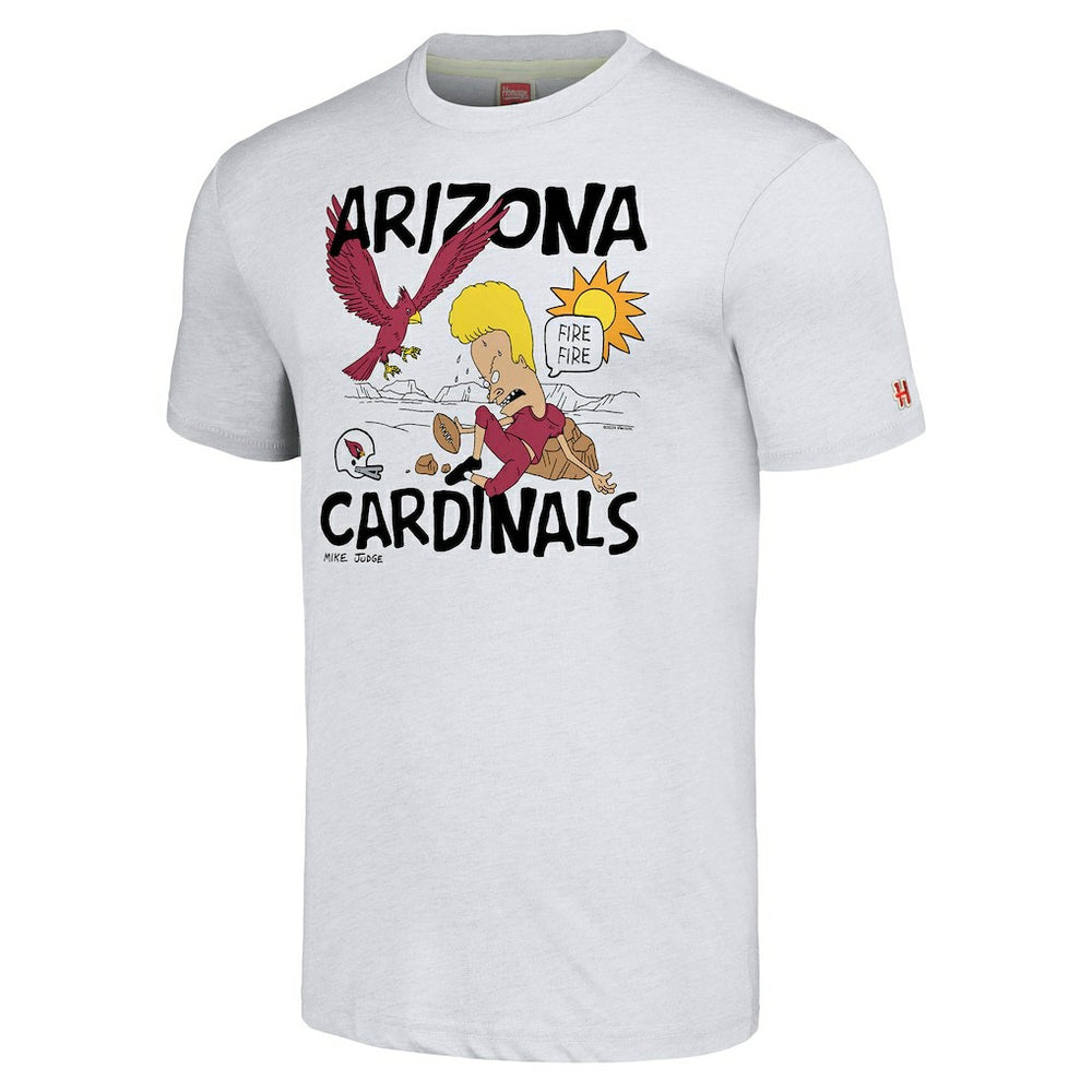 Arizona Cardinals NFL x Homage x Beavis and Butt-Head Unisex Tri-Blend T-Shirt – Ash - NFL