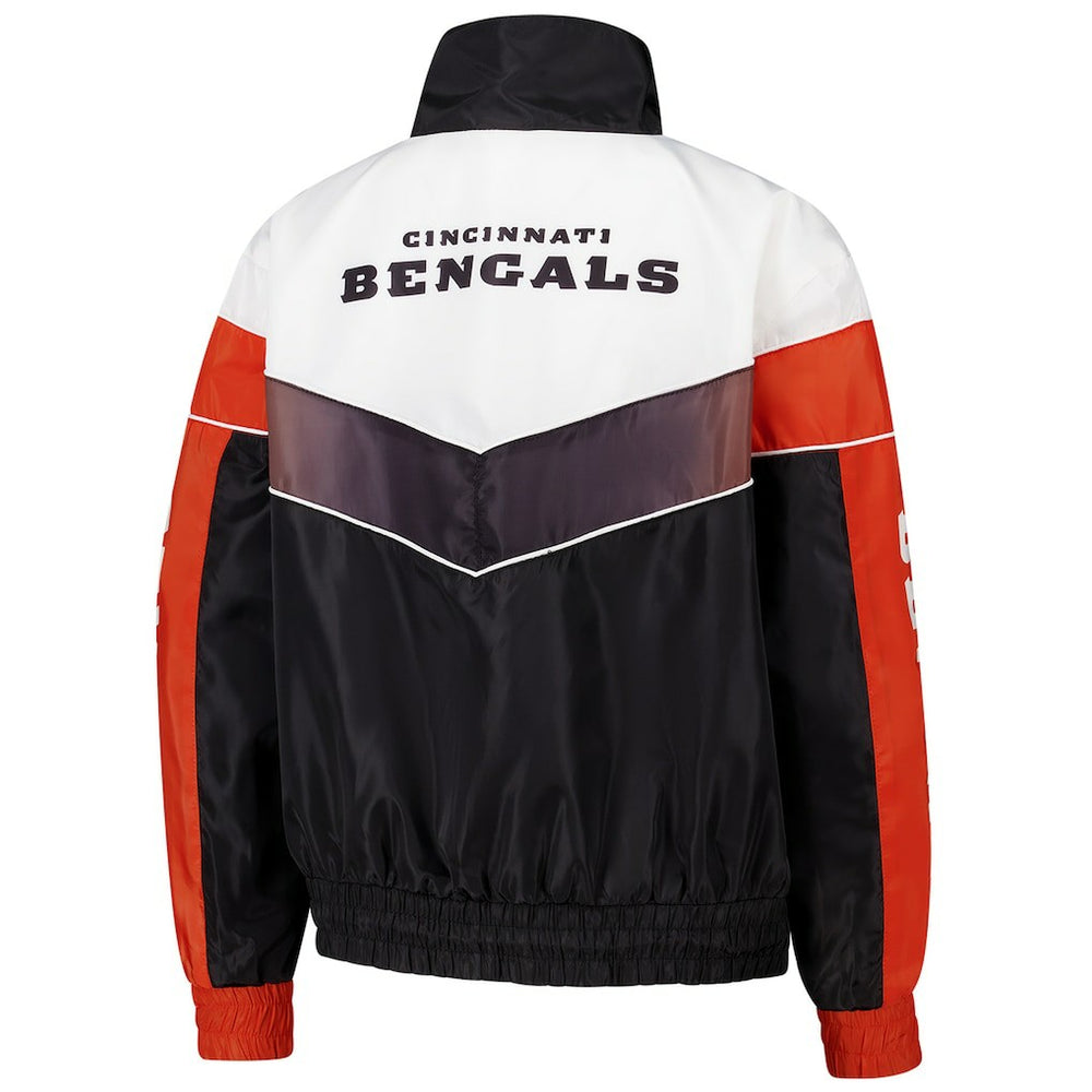 Cincinnati Bengals The Wild Collective Women's 1/4 Zip Track Jacket Black - NFL