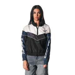 Philadelphia Eagles The Wild Collective Women's 1/4 Zip Track Jacket Black - NFL
