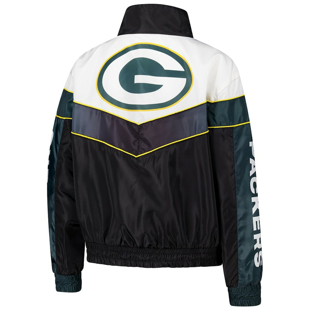 Green Bay Packers The Wild Collective Women's 1/4 Zip Track Jacket Green - NFL