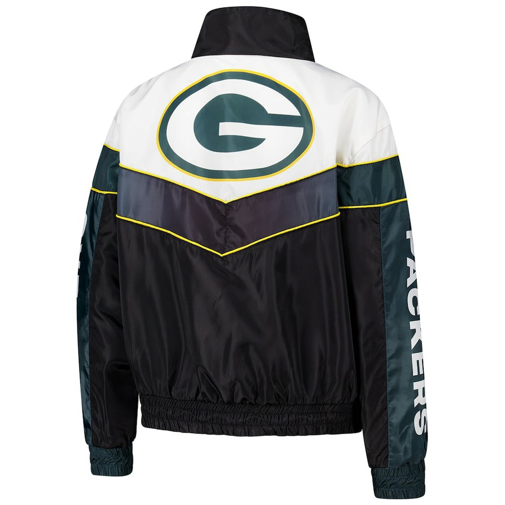 Green Bay Packers The Wild Collective Women's 1/4 Zip Track Jacket Green - NFL