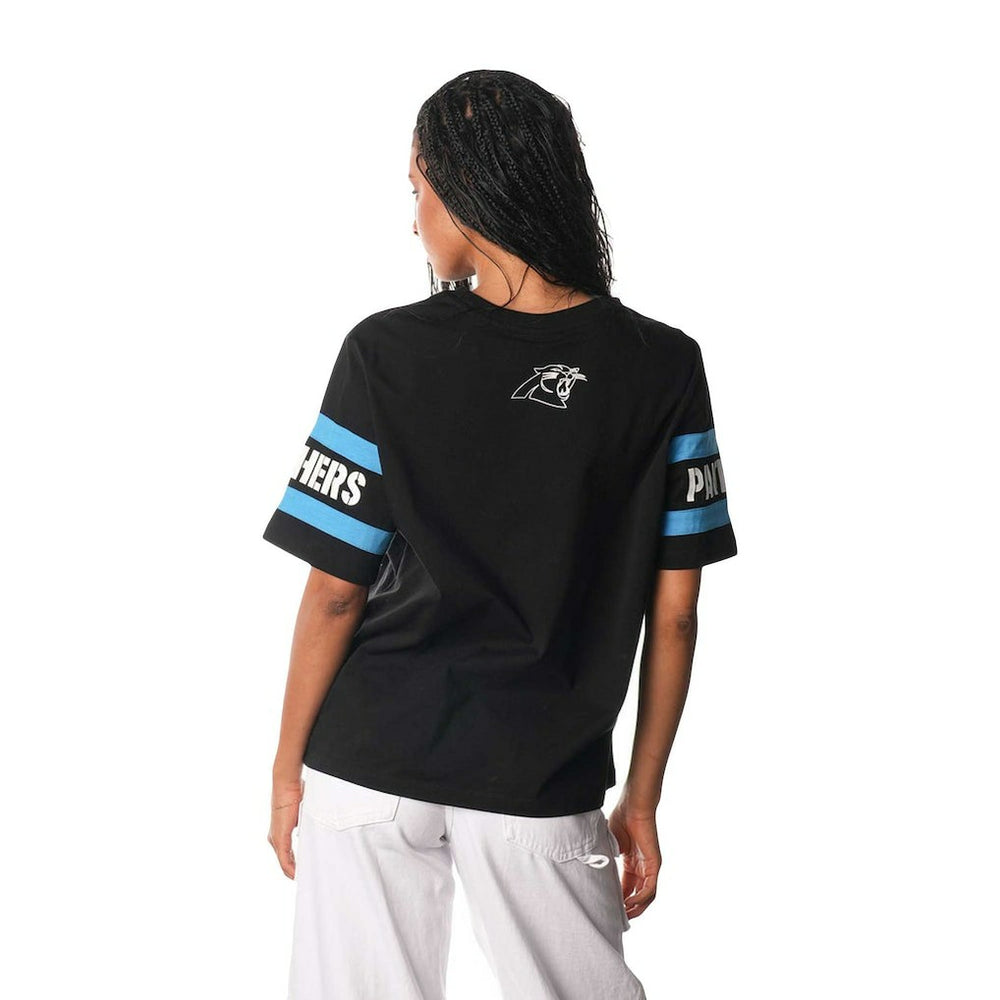 Carolina Panthers The Wild Collective Women's Drop Shoulder T-Shirt Black - NFL
