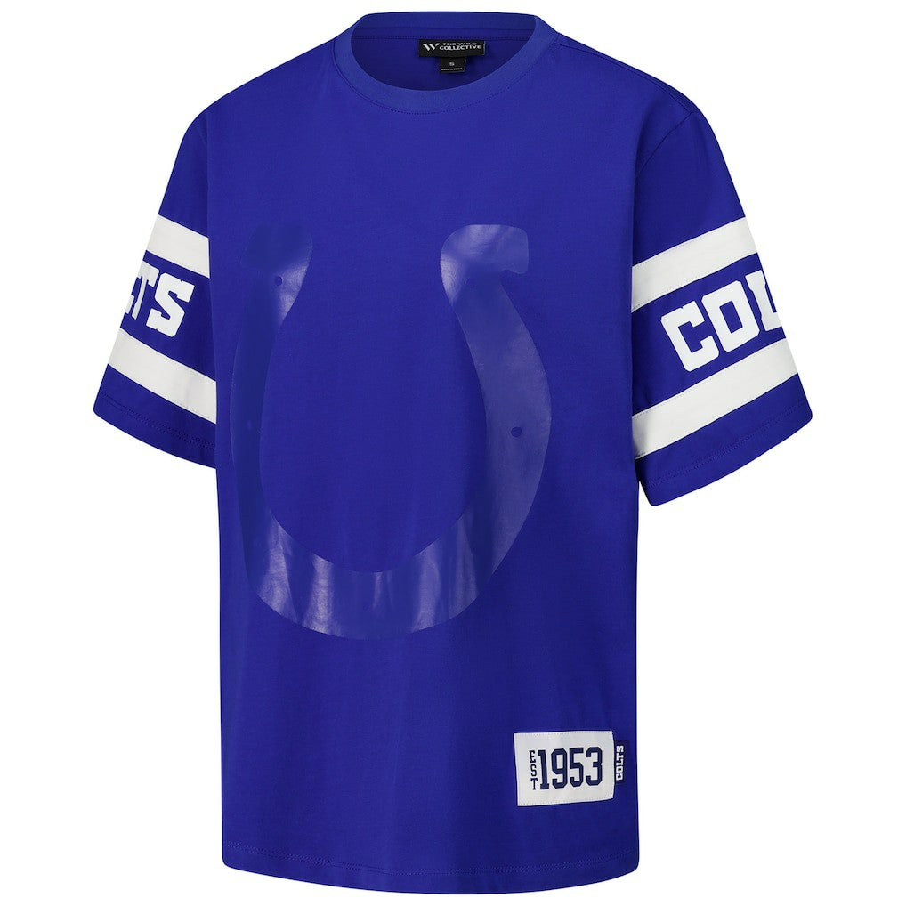 Indianapolis Colts The Wild Collective Women's Drop Shoulder T-Shirt Royal - NFL