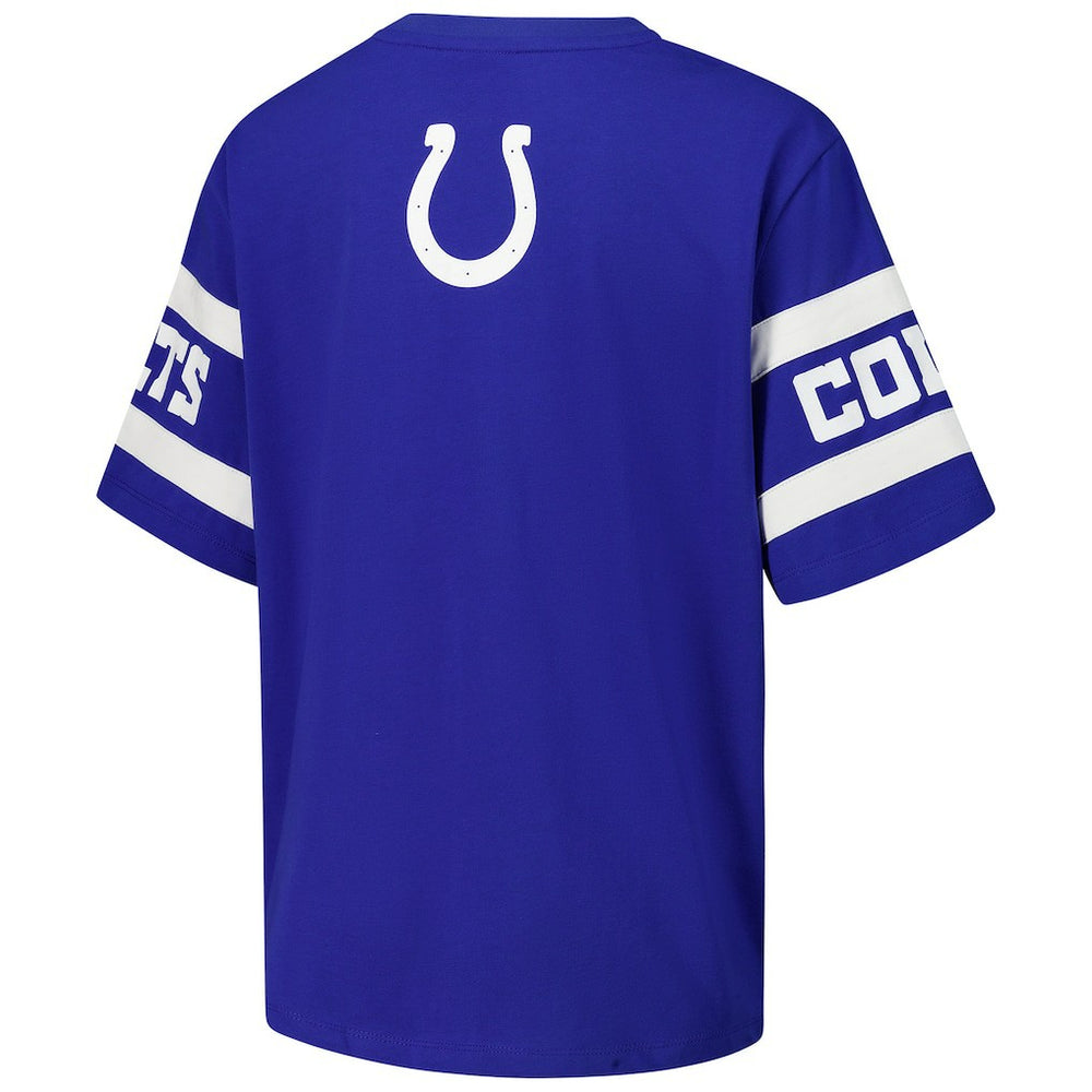 Indianapolis Colts The Wild Collective Women's Drop Shoulder T-Shirt Royal - NFL