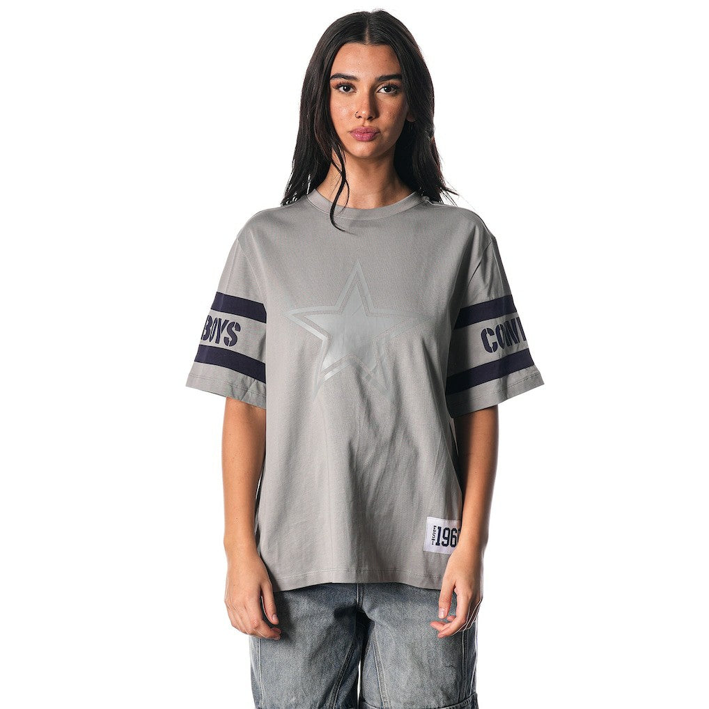 Dallas Cowboys The Wild Collective Women's Drop Shoulder T-Shirt Black - NFL