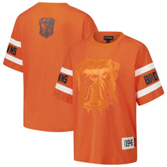 Cleveland Browns The Wild Collective Women's Drop Shoulder T-Shirt Orange - NFL