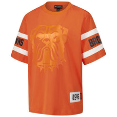 Cleveland Browns The Wild Collective Women's Drop Shoulder T-Shirt Orange - NFL