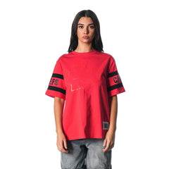 Kansas City Chiefs The Wild Collective Women's Drop Shoulder T-Shirt Red - NFL