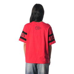Kansas City Chiefs The Wild Collective Women's Drop Shoulder T-Shirt Red - NFL