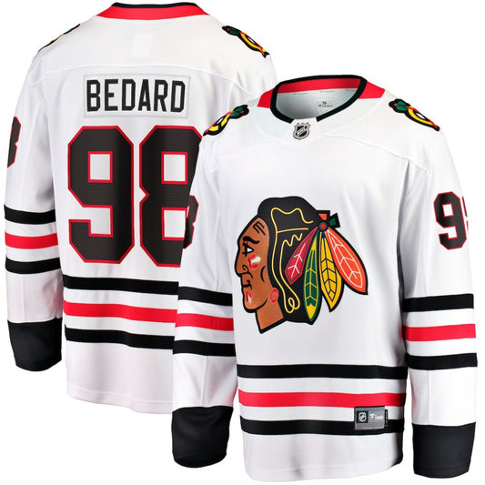 Connor Bedard Chicago Blackhawks Fanatics Breakaway Jersey - White | NHL Jerseys