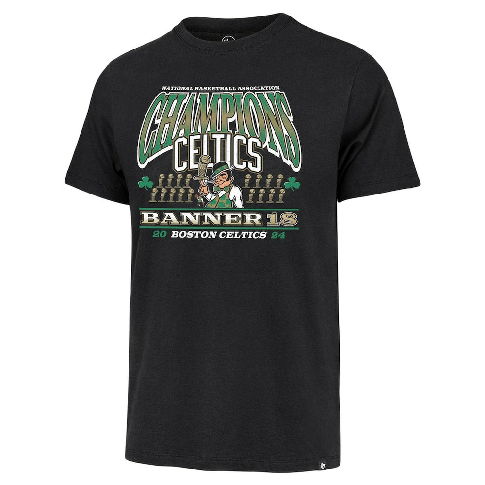 47 brand - Boston Celtics '47 18-Time NBA Finals Champions Banner Franklin T-Shirt - Black
