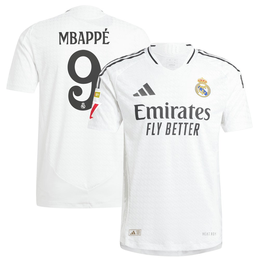 Adidas Kylian Mbappé Real Madrid 2024/25 Home Player Jerseys - White