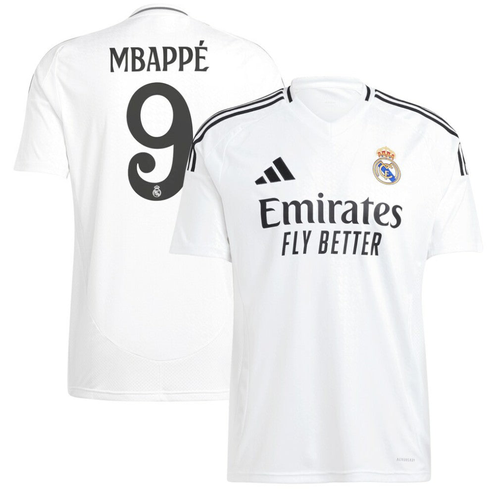 Adidas Kylian Mbappé Real Madrid 2024/25 Home Replica Player Jerseys - White
