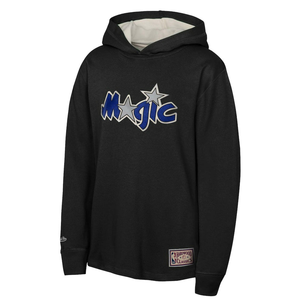 Mitchell & Ness - Orlando Magic Youth Hardwood Classics Lightweight Thermal Long Sleeve Hoodie T-Shirt - Black
