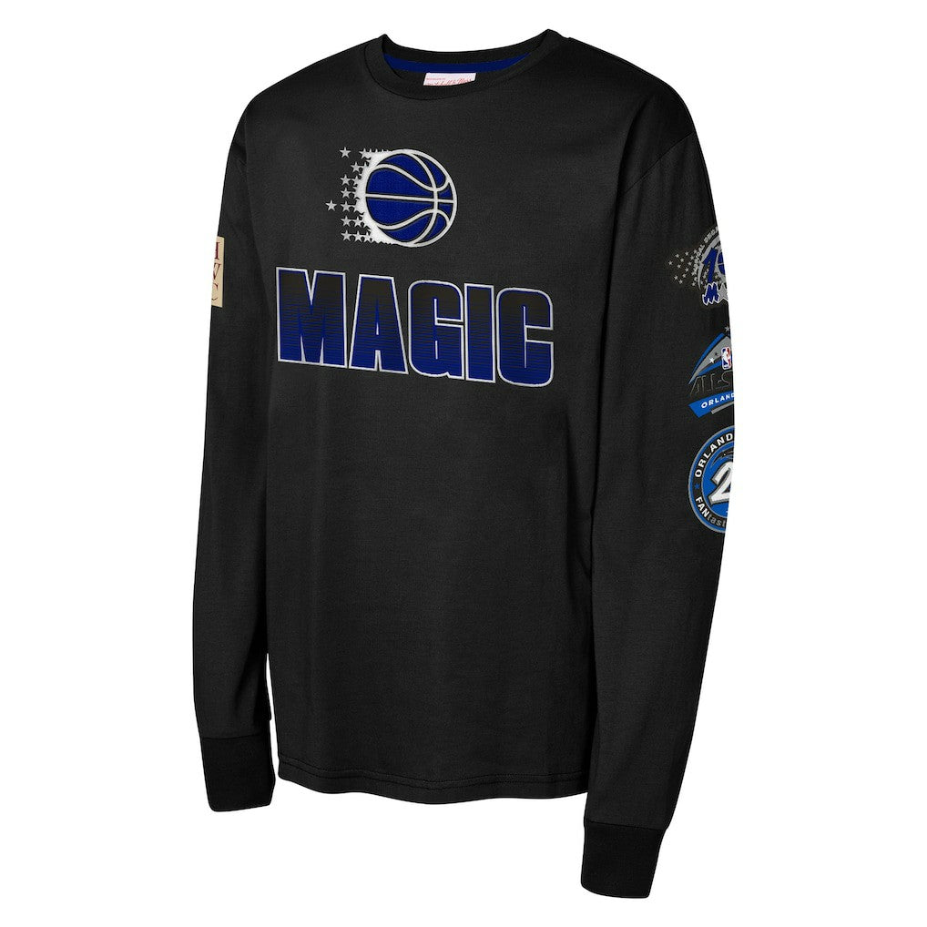 Mitchell & Ness - Orlando Magic Youth Hardwood Classics All Over Long Sleeve T-Shirt - Black