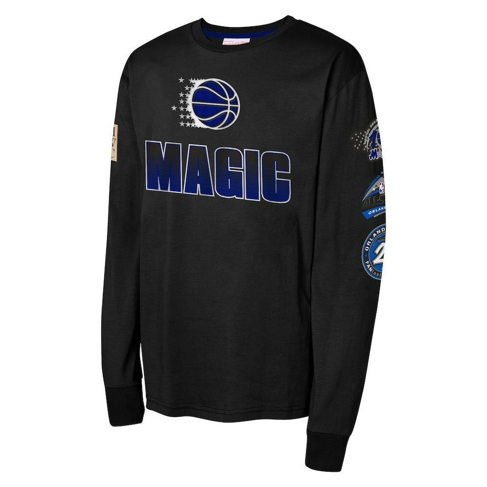 Mitchell & Ness - Orlando Magic Youth Hardwood Classics All Over Long Sleeve T-Shirt - Black