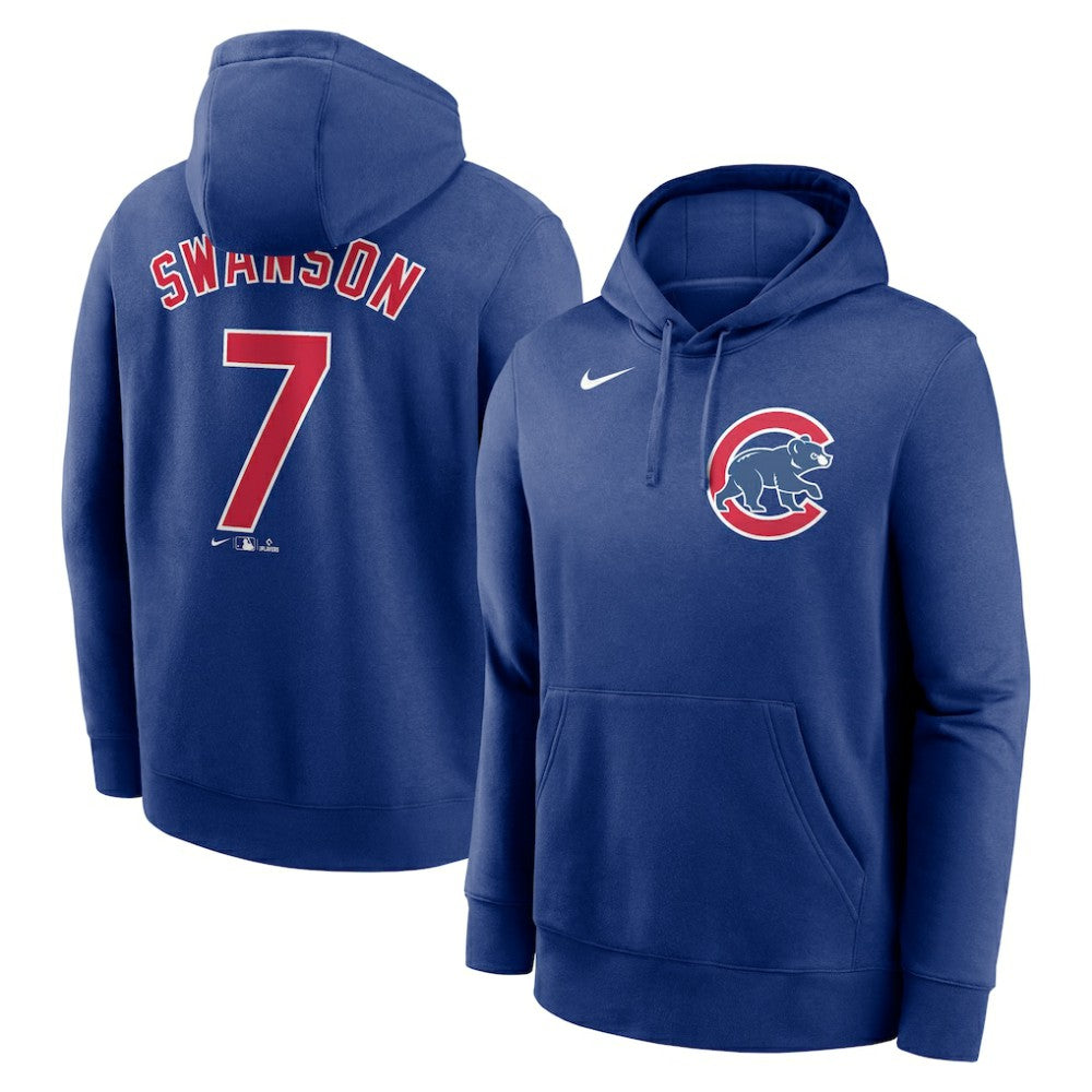 Dansby Swanson Chicago Cubs Nike Player Name & Number Club Pullover Hoodie discount