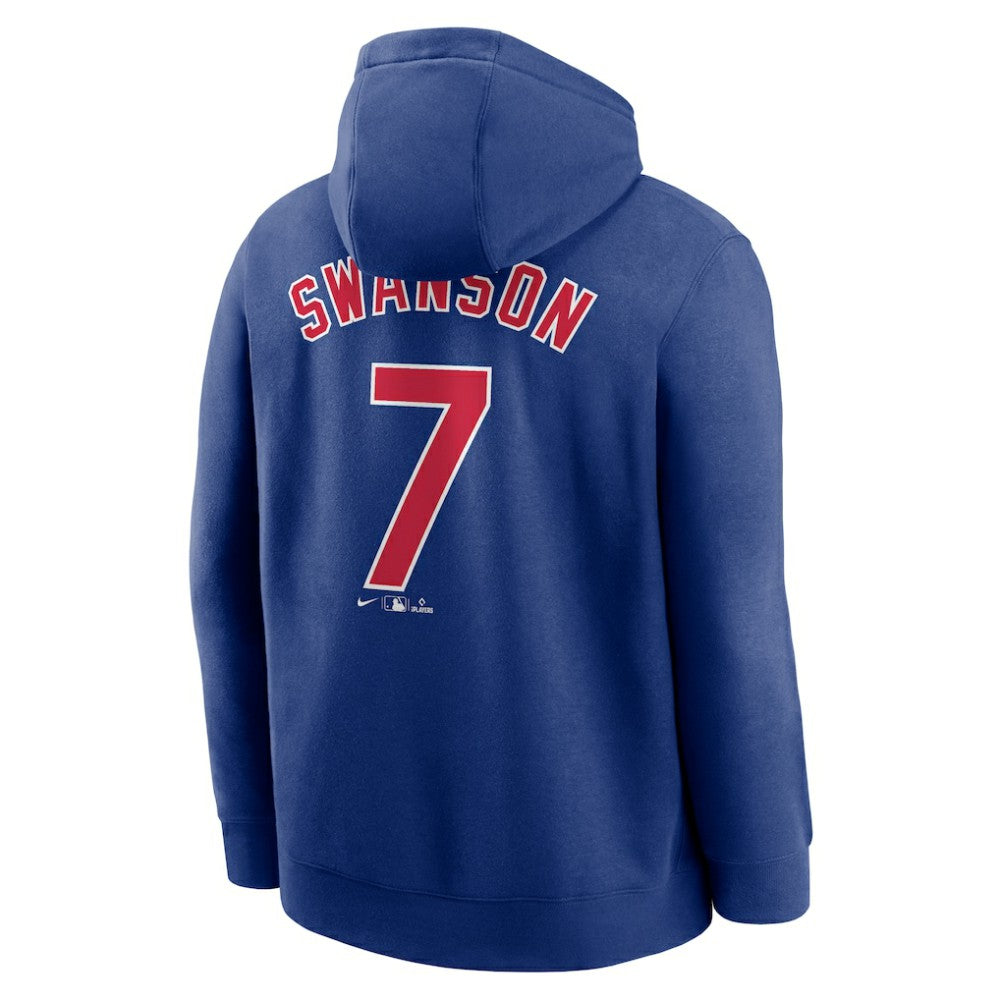 Dansby Swanson Chicago Cubs Nike Player Name & Number Club Pullover Hoodie discount