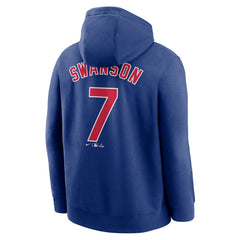 Dansby Swanson Chicago Cubs Nike Player Name & Number Club Pullover Hoodie discount