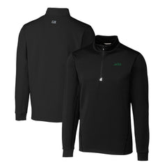 New York Jets Cutter & Buck Primary Logo Traverse Stretch Quarter-Zip Top Black - NFL