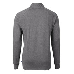 New York Jets Cutter & Buck Primary Logo Adapt Eco Knit Quarter-Zip Top Heather Black - NFL
