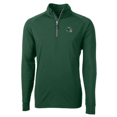New York Jets Cutter & Buck Helmet Adapt Eco Knit Stretch Recycled Quarter-Zip Top Hunter Green - NFL