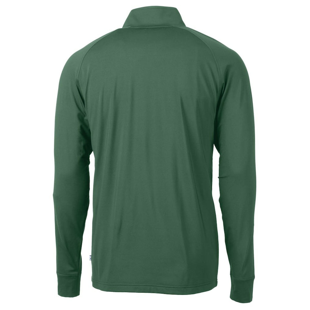 New York Jets Cutter & Buck Primary Logo Adapt Eco Knit Stretch Recycled Quarter-Zip Top Hunter Green - NFL