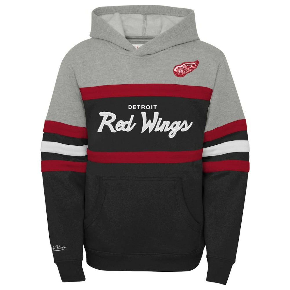 Detroit Red Wings - Mitchell & Ness Youth Head Coach Pullover Hoodie Black