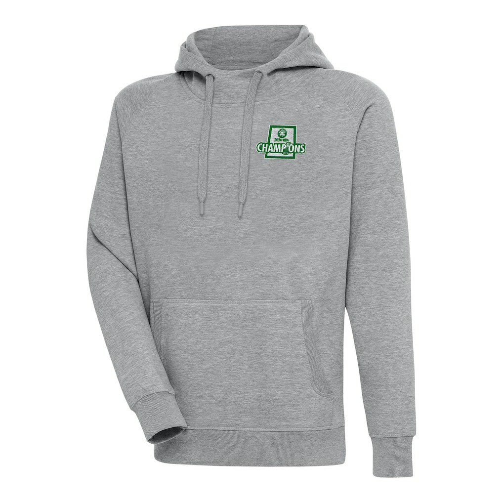 NBA - Boston Celtics Antigua 2024 NBA Finals Champions Victory Raglan Pullover Hoodie - Heather Gray