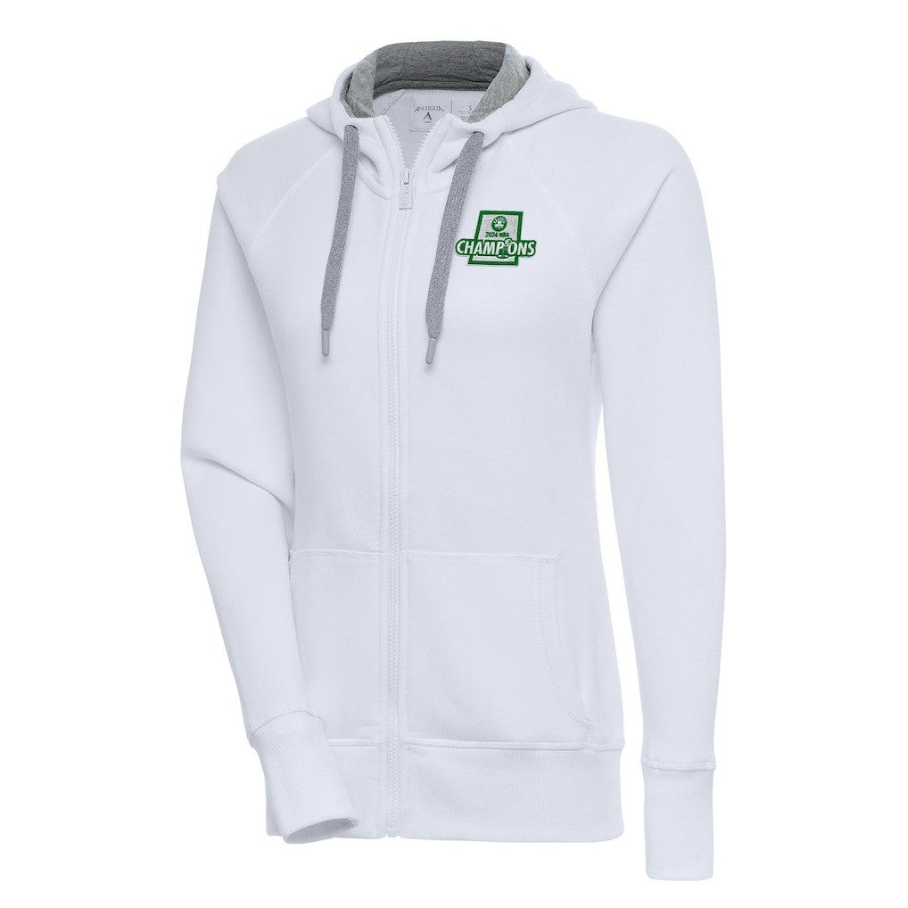 NBA - Boston Celtics Antigua Women's 2024 NBA Finals Champions Victory Raglan Full-Zip Jacket - White