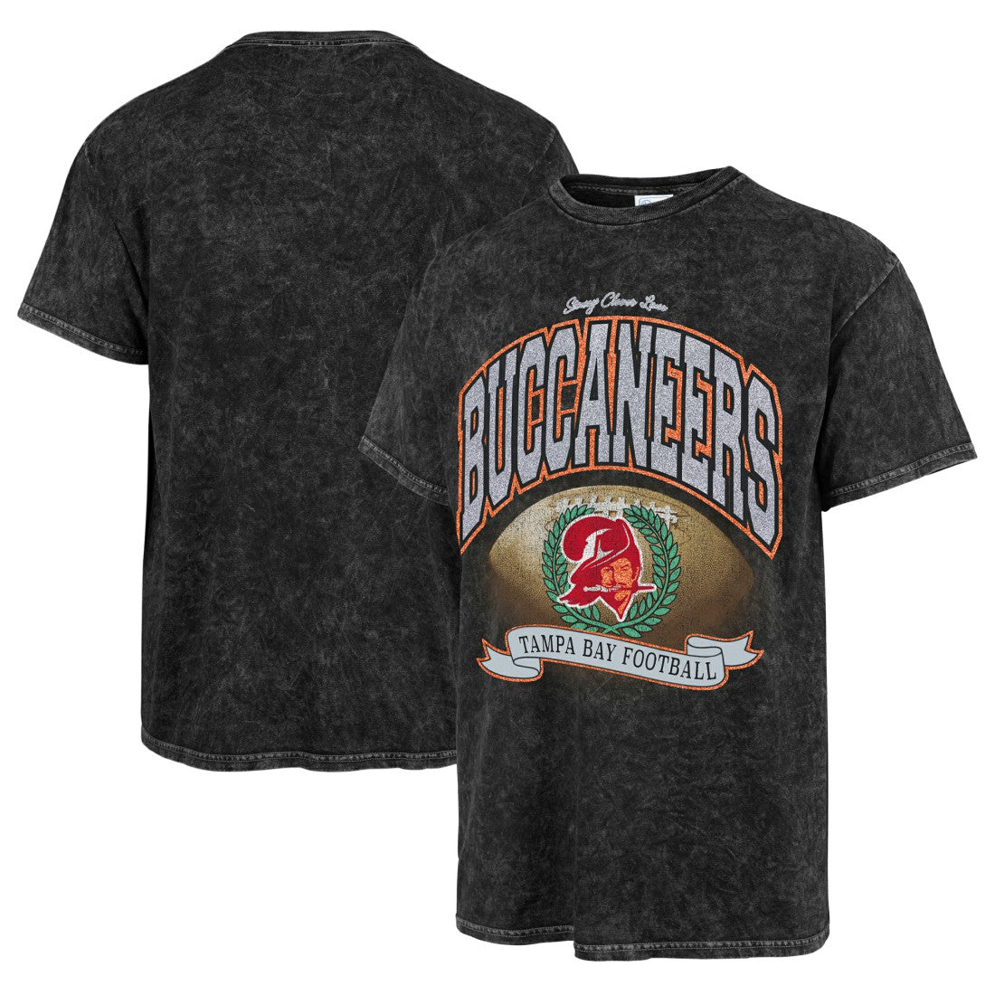 Tampa Bay Buccaneers Stoney Clover Lane x '47 Women's Glitter Rocker Retro Tubular T-Shirt Black - 47 brand
