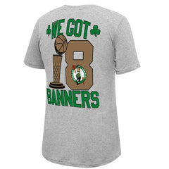 NBA - Boston Celtics Stadium Essentials 18-Time NBA Finals Champions We Got 18 Banners T-Shirt - Heather Gray