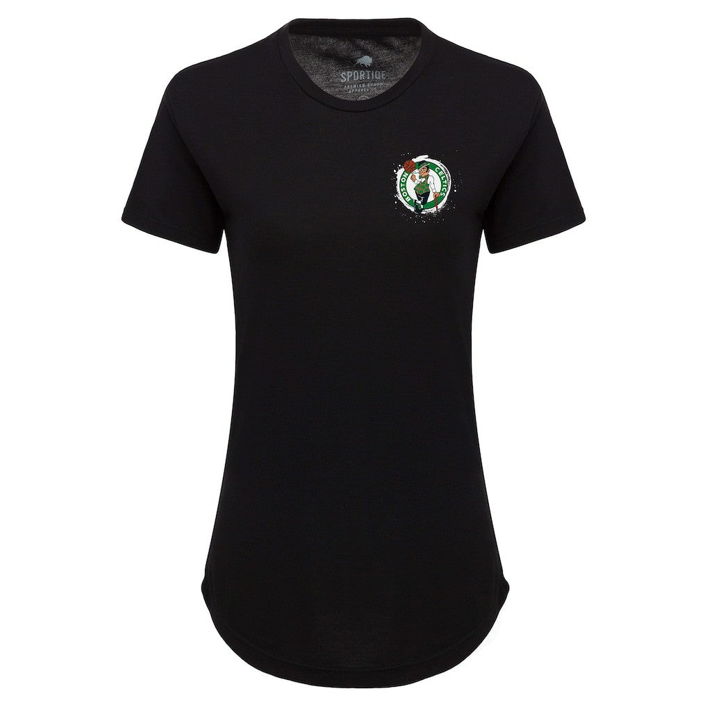 NBA - Boston Celtics Sportiqe Women's 2024 NBA Finals Champions King of the Court Phoebe Tri-Blend T-Shirt - Black