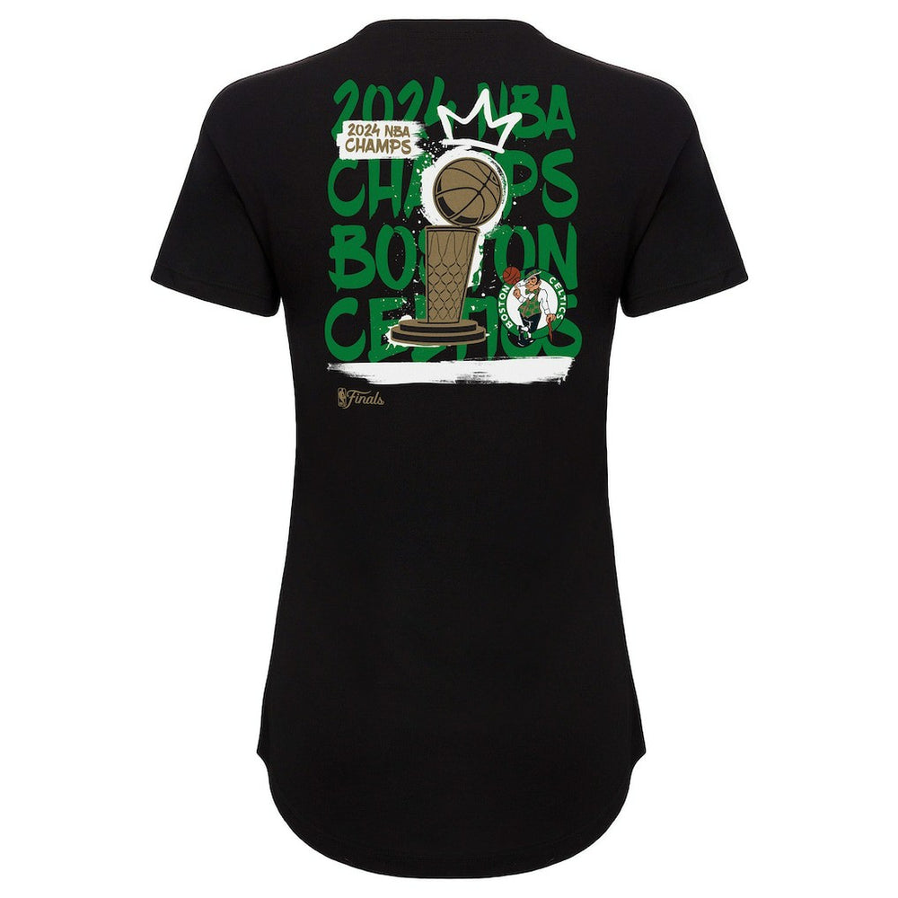 NBA - Boston Celtics Sportiqe Women's 2024 NBA Finals Champions King of the Court Phoebe Tri-Blend T-Shirt - Black