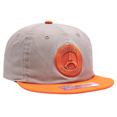 Paris Saint-Germain Fan Ink Wander Snapback Hat - Tan/Orange