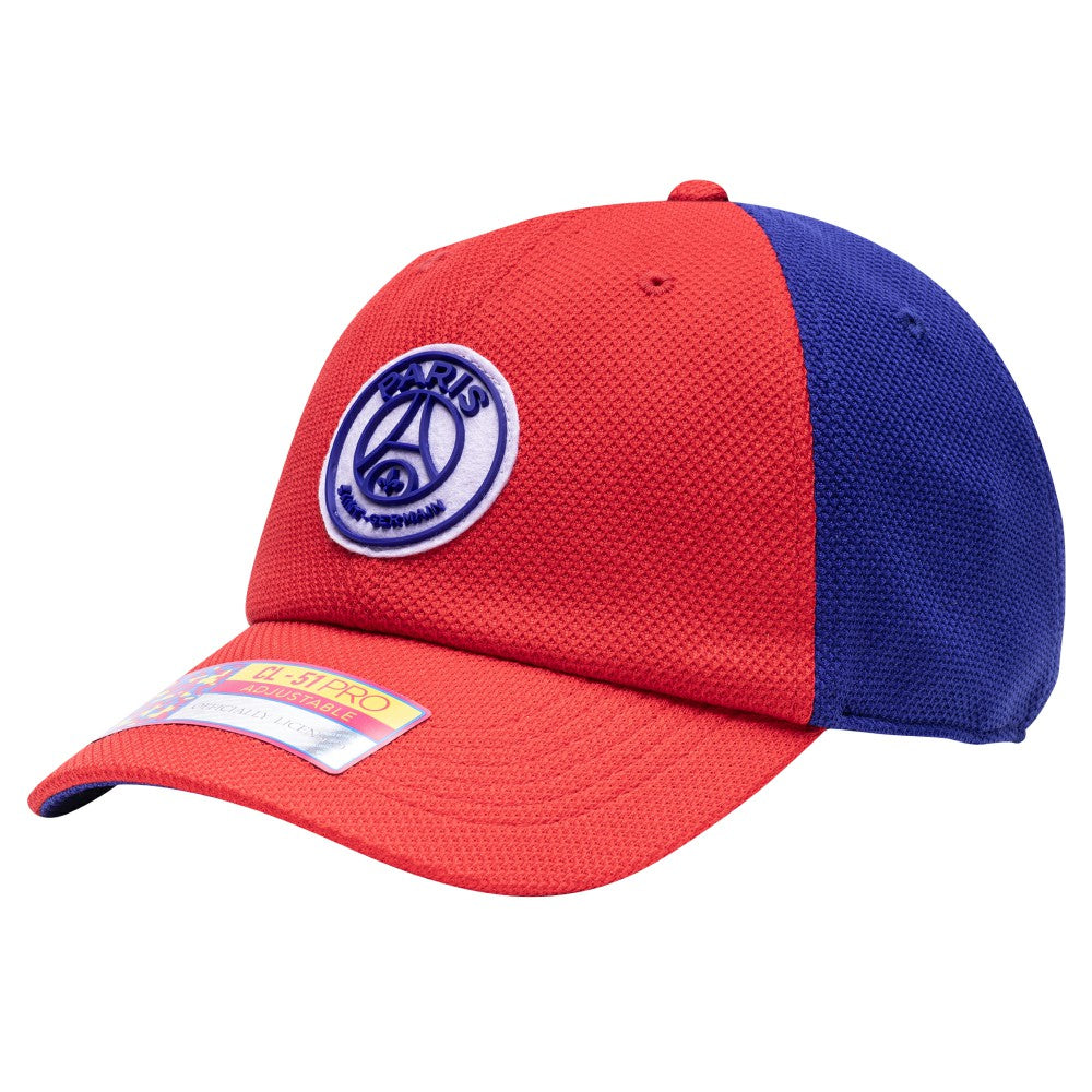 Paris Saint-Germain Fan Ink Male Adult Striker Adjustable Hat - Red/Navy